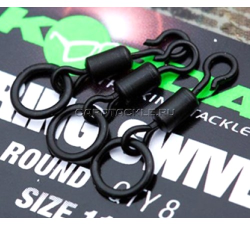 Вертлюг с кольцом и быстросъемом Korda Kwik Change Swivel Loop Fittng
