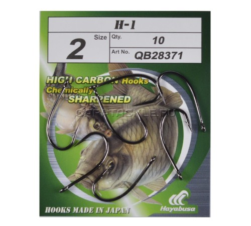 Крючки карповые черный никель Hayabusa H-1