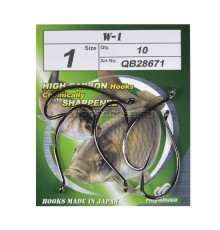 Крючки карповые черный никель размер №1 Hayabusa W-1