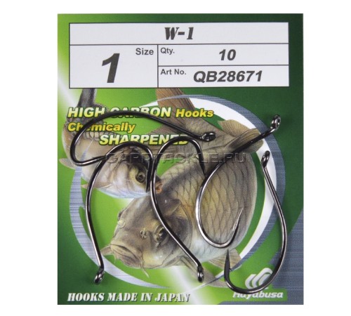 Крючки карповые черный никель Hayabusa W-1