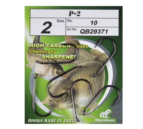 Крючки карповые черный никель Hayabusa P-2