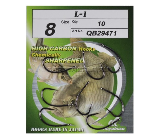 Крючки карповые черный никель Hayabusa L-1