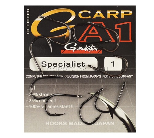 Крючки карповые Gamakatsu G-Carp A-1 Specialist PTFE