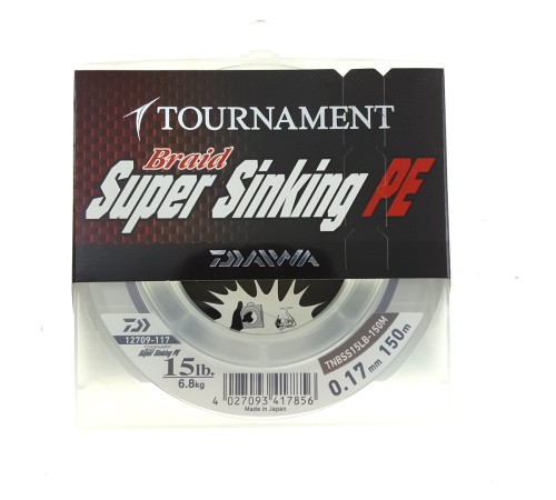 Шнур Daiwa Tournament Super Sinking Brown 150m 15lb 0.17
